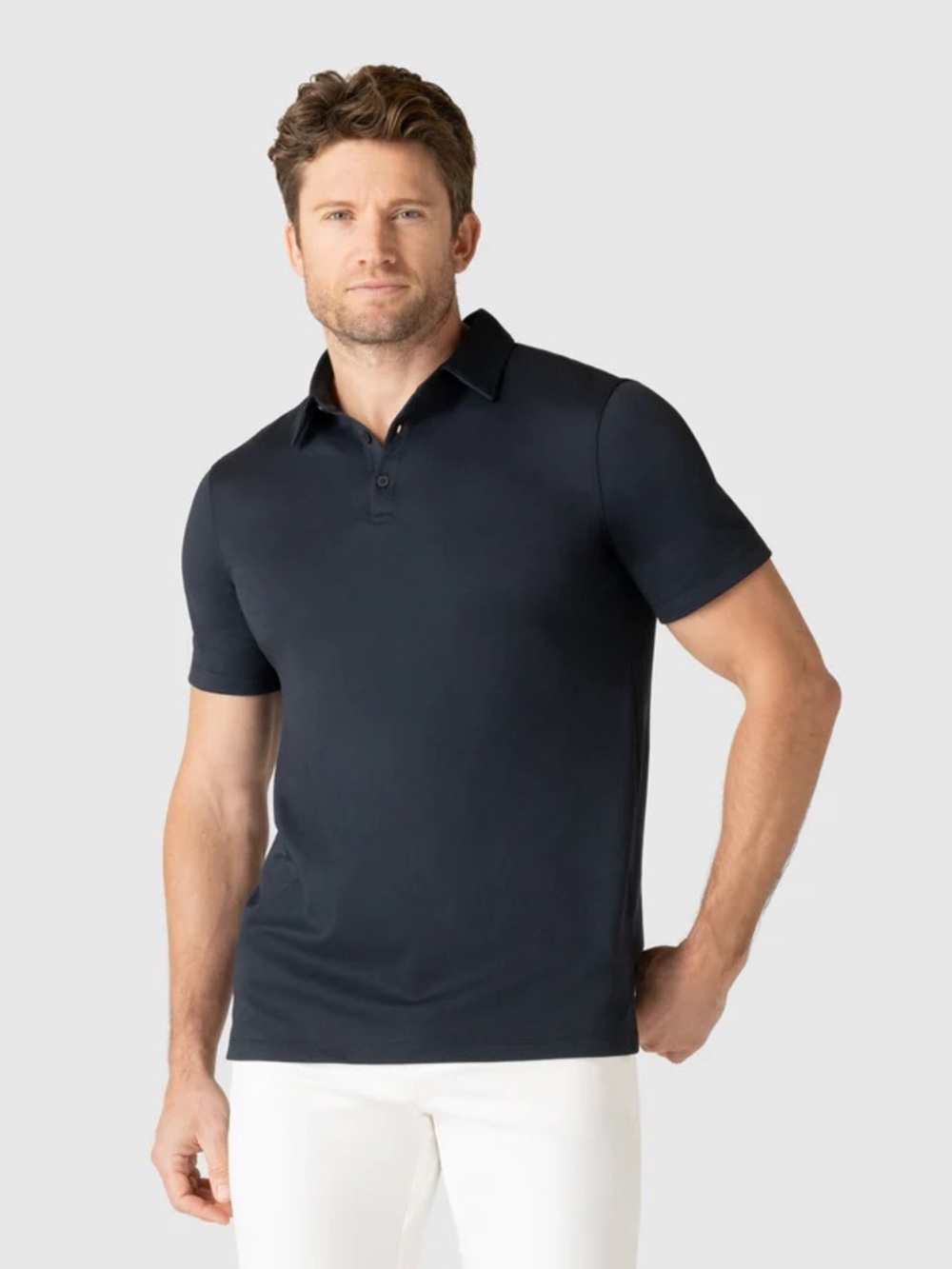 Jack Archer Tech Polo Shirt Mens XL Charcoal Black Cotton Nylon Short Sleeve